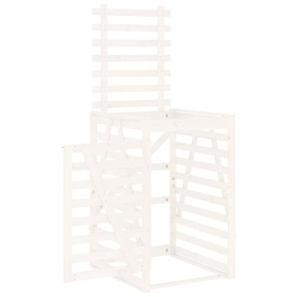 vidaXL Skjul för sopkärl 84x90x128,5 cm massiv furu