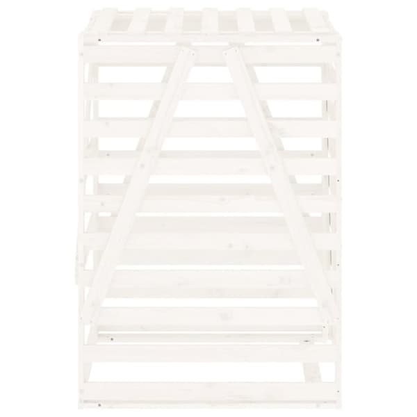 vidaXL Skjul för sopkärl 84x90x128,5 cm massiv furu