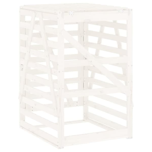 vidaXL Skjul för sopkärl 84x90x128,5 cm massiv furu