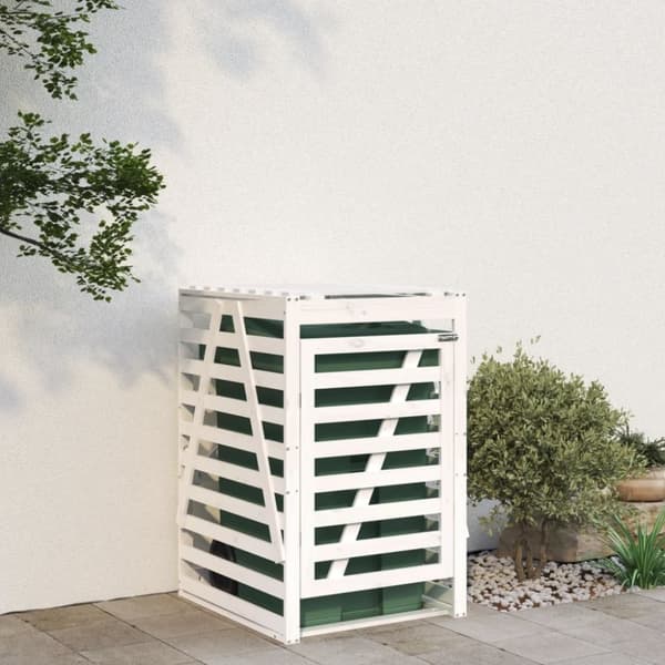 vidaXL Skjul för sopkärl 84x90x128,5 cm massiv furu