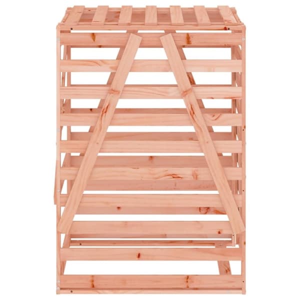 vidaXL Skjul för sopkärl 84x90x128,5 cm massivt douglasträ
