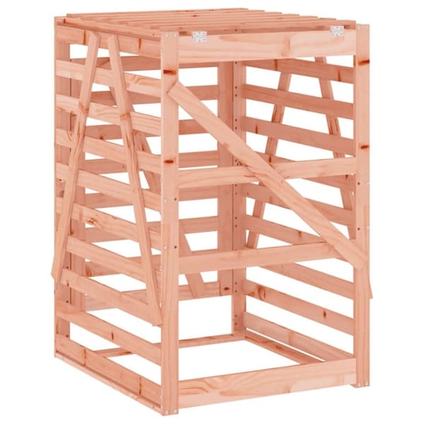 vidaXL Skjul för sopkärl 84x90x128,5 cm massivt douglasträ