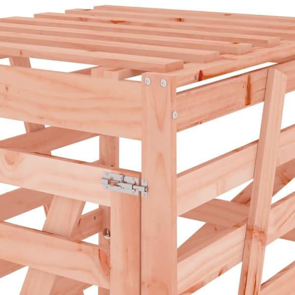 vidaXL Skjul för sopkärl 84x90x128,5 cm massivt douglasträ