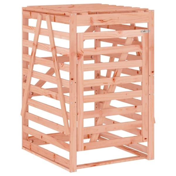 vidaXL Skjul för sopkärl 84x90x128,5 cm massivt douglasträ