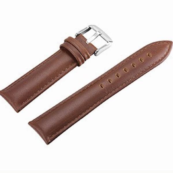 Nahkahihna Mr. 20mm ruskea hopea solki sopii kuten Daniel Wellington
