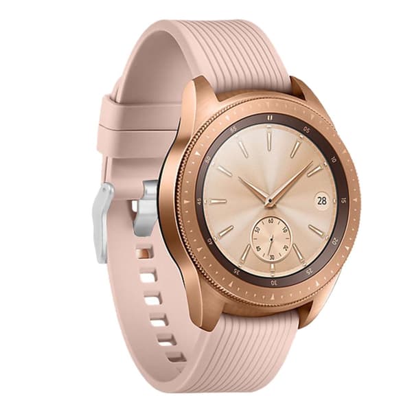 Samsung Galaxy Watch 42 mm rosa beige silikonarmbånd (S)