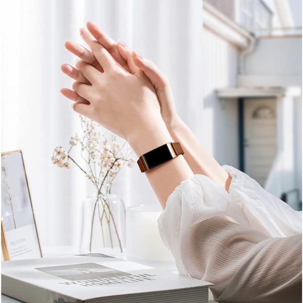 INF Fitbit Charge 3/4 armband läder Brun