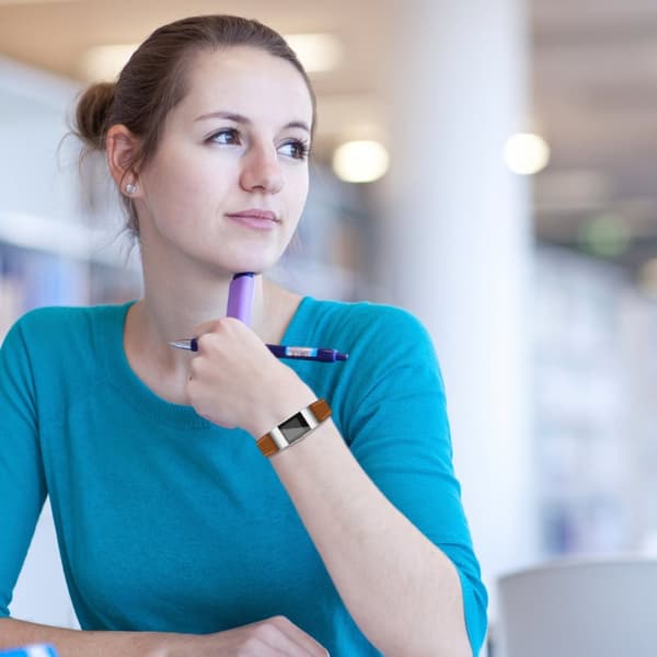 INF Fitbit Charge 3/4 armband läder Brun