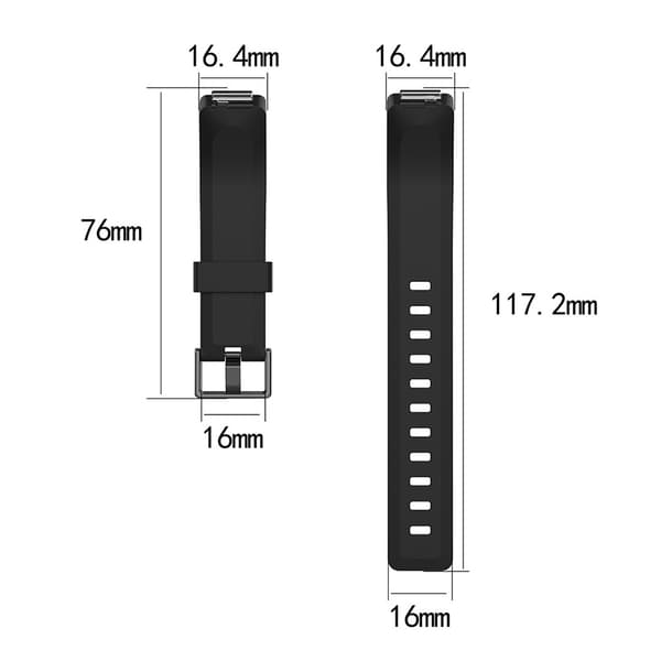 Silikonerem Fitbit Inspire / Inspire HR - S Sort