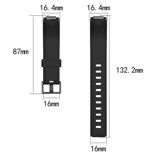 Silikoniranneke Fitbit Inspire / Inspire HR - L Musta