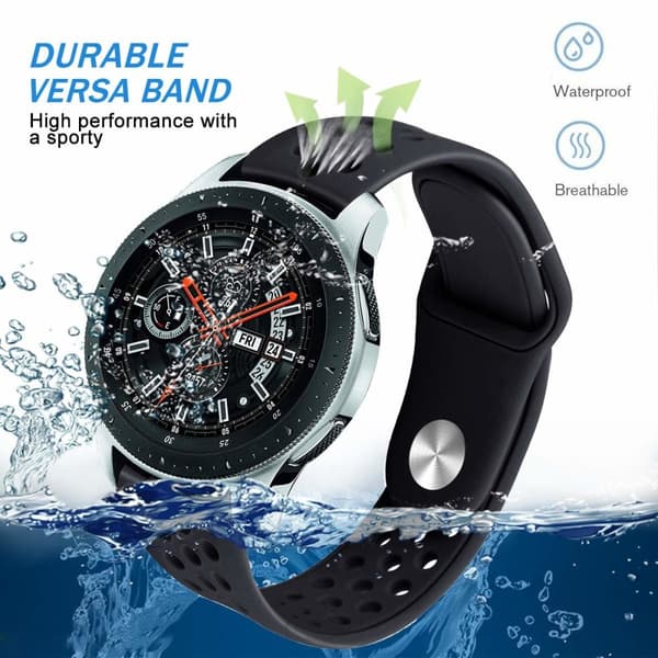 INF Samsung Gear S3 / Galaxy Watch 46 mm armbånd 22 mm Sort