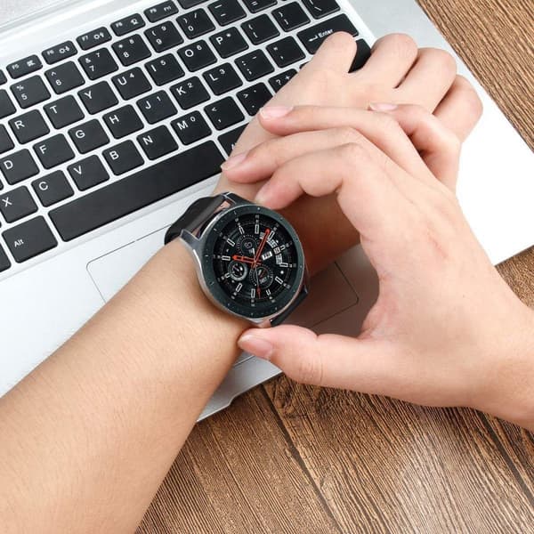 INF Samsung Gear S3 / Galaxy Watch 46 mm armbånd 22 mm Sort
