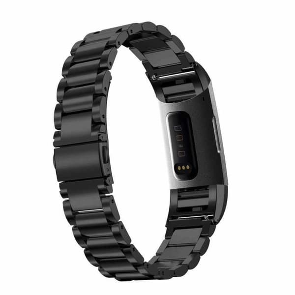 Metallirannekoru Fitbit Charge 3 musta