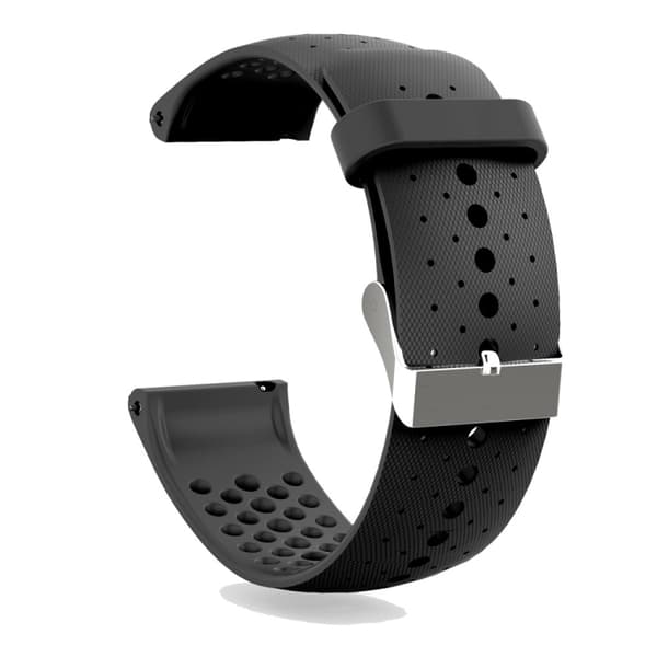 Rei'itetty silikoniranneke Polar Vantage M, musta