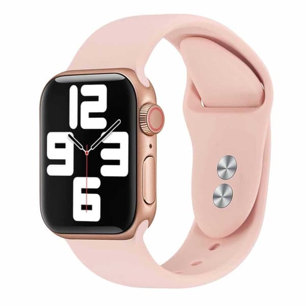 Apple Watch 42/44/45/49 1-8/SE Kompatibel Ur Armbånd silikone pink