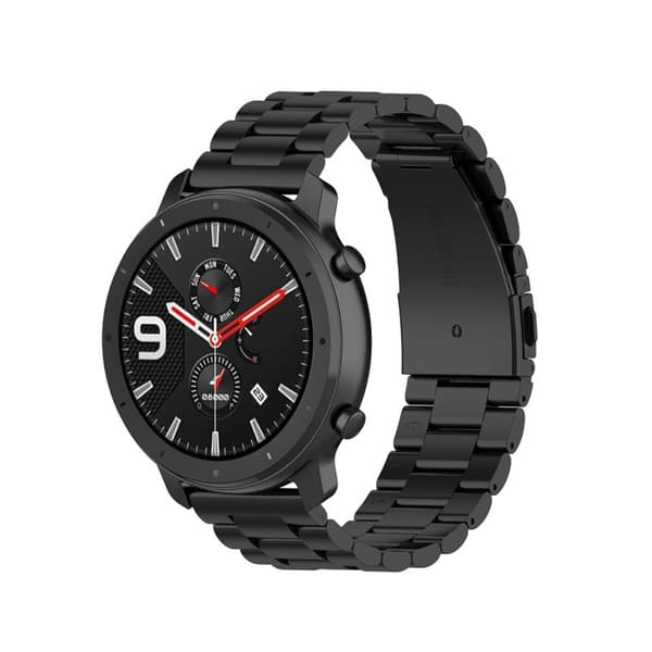 Metallarmband i Rostfritt Stål för Smartwatch (Universalt) - Svart