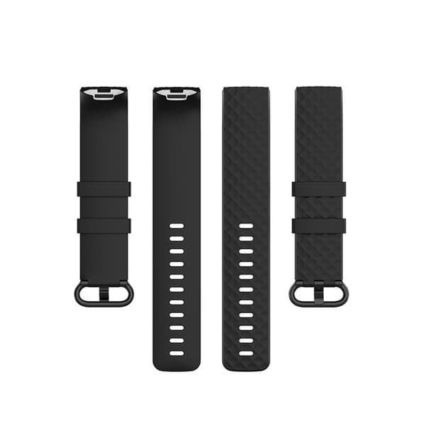 Silikoniranneke Fitbit Charge4 / Charge 3 - S Musta