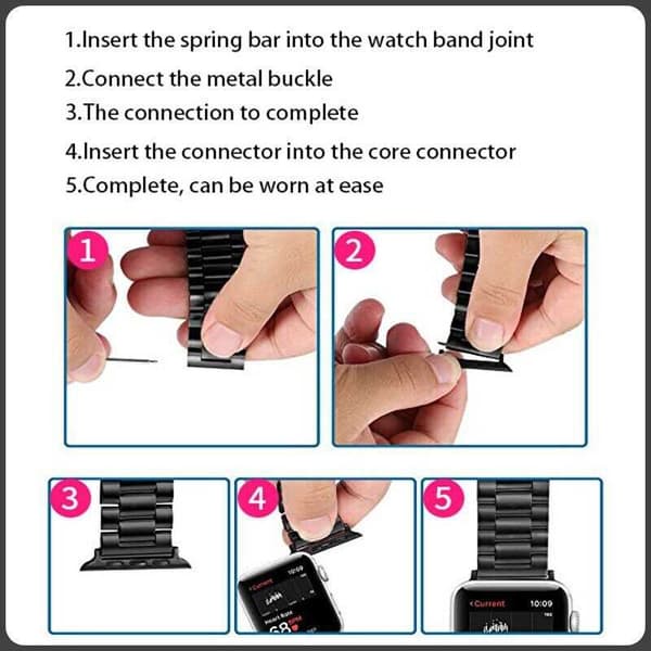 Armbåndsstiftadapter til Apple Watch 44 mm guld