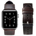 Miniatyrbillede 2 af 5: Apple Watch Series 6 44 mm stilfuld læderrem - mørkebrun