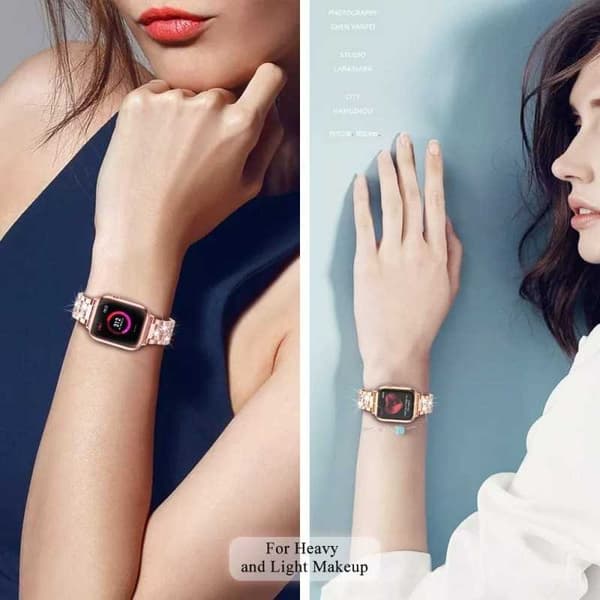 Apple Watch 40 mm / 38 mm eksklusivt metalarmbånd med Strass Ray