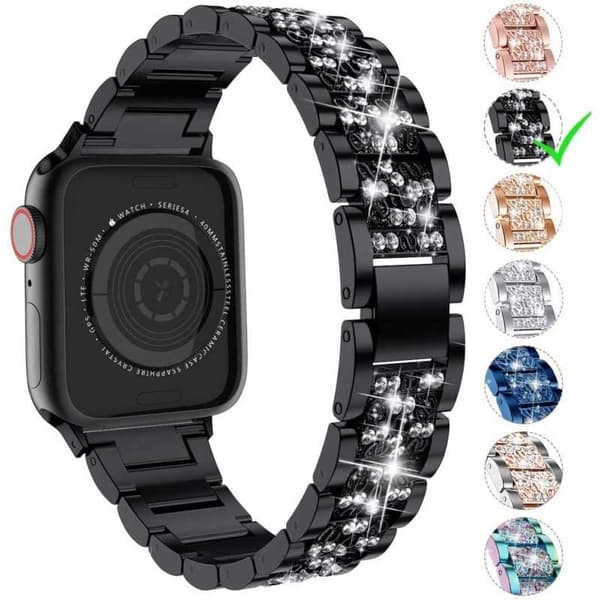 Apple Watch 40 mm / 38 mm eksklusivt metalarmbånd med Strass Ray