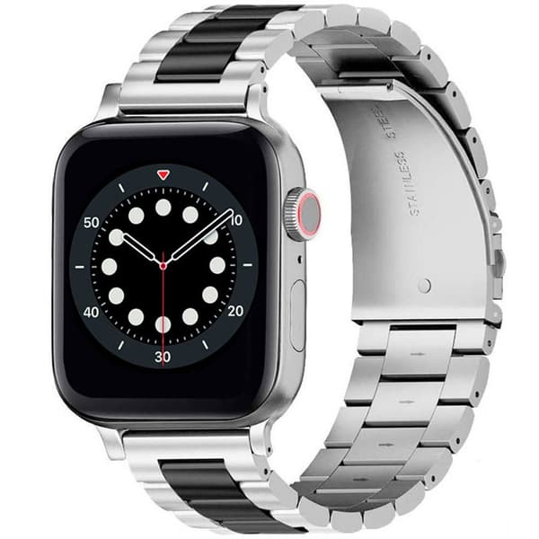 Armbånd Rustfritt stål Apple Watch 6 (40mm) - Sølv/sort