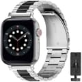 Miniatyrbilde 1 av 2: Armbånd Rustfritt stål Apple Watch 6 (40mm) - Sølv/sort