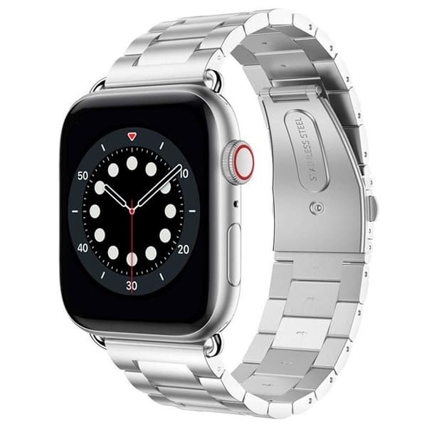 Rannekoru ruostumatonta terästä Apple Watch 6 (40mm) - Hopea