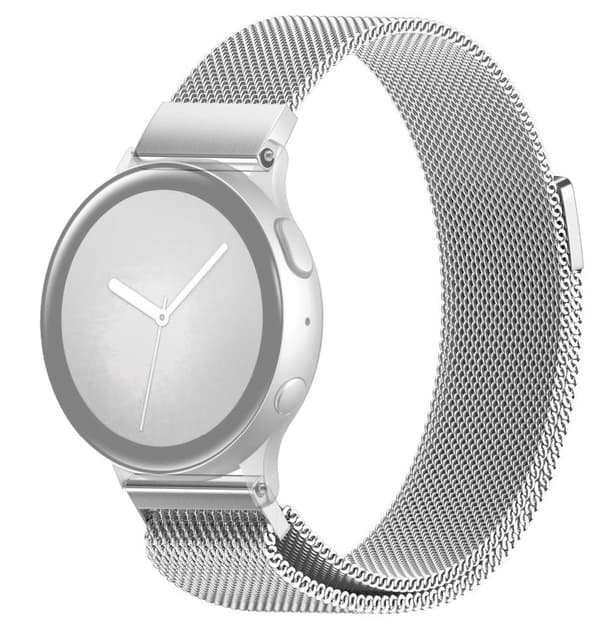 SKALO Milanese Loop till Samsung Watch Active2 40mm Silver