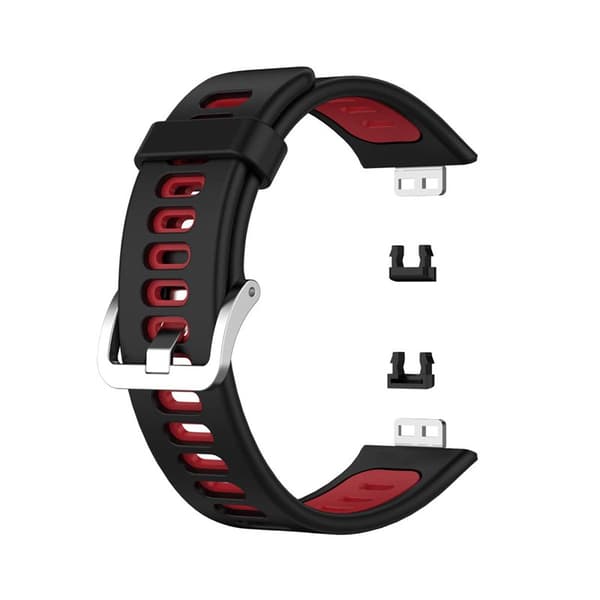 Twin Sport Armband Huawei Watch Fit - Svart/röd