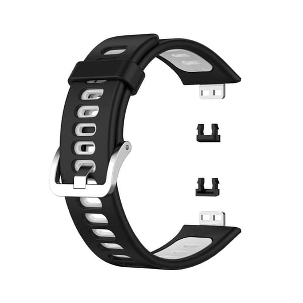 Twin Sport Armband Huawei Watch Fit - Svart/vit