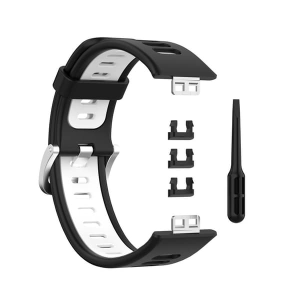 Twin Sport Armband Huawei Watch Fit - Svart/vit