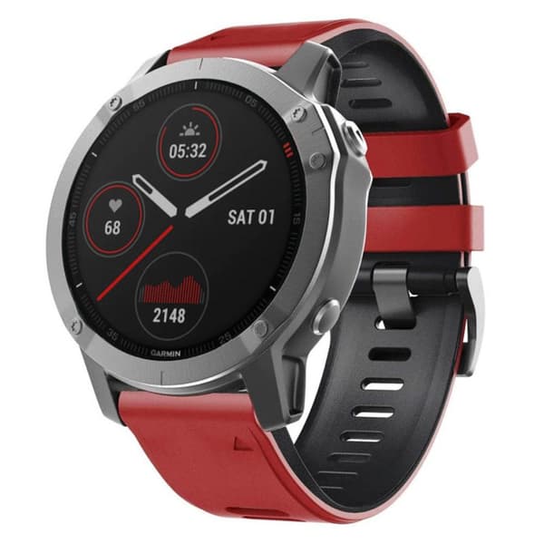 Twin Sport Armband Garmin Fenix 6S - Röd/svart