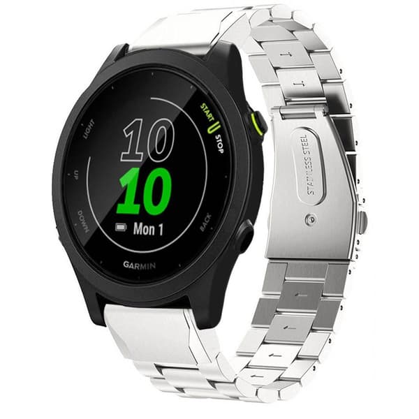 Rannekoru ruostumatonta terästä Garmin Forerunner 55 - Hopea