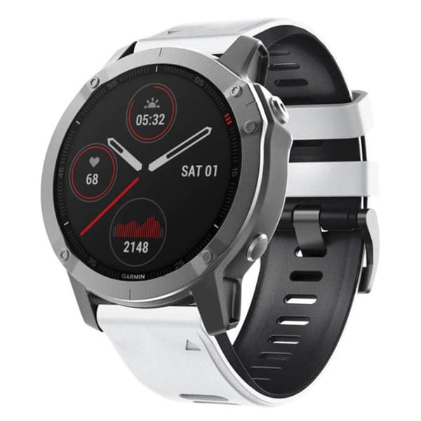 Twin Sport armbånd Garmin Fenix 6S - Hvid/svart