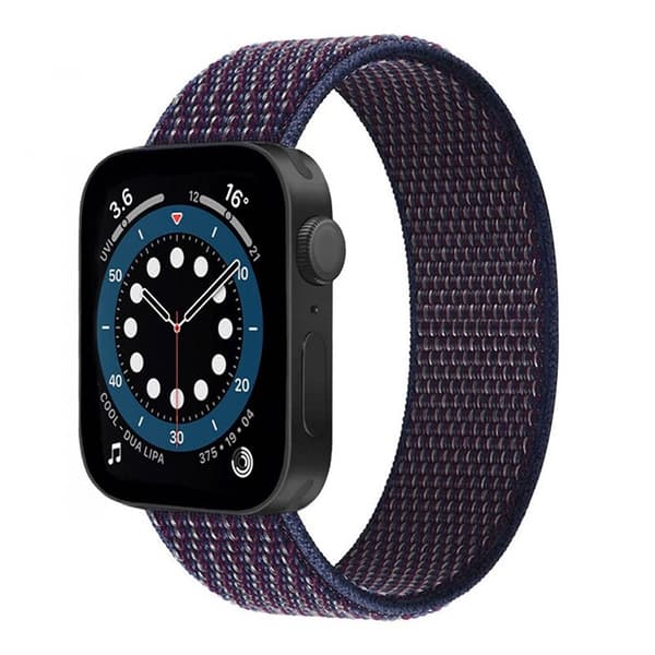 Nylon Armbånd Apple Watch 7 (45mm) -Indigo