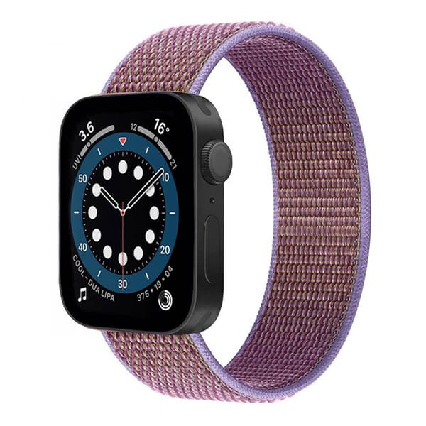Nylon Armbånd Apple Watch 7 (45mm) -Lilac
