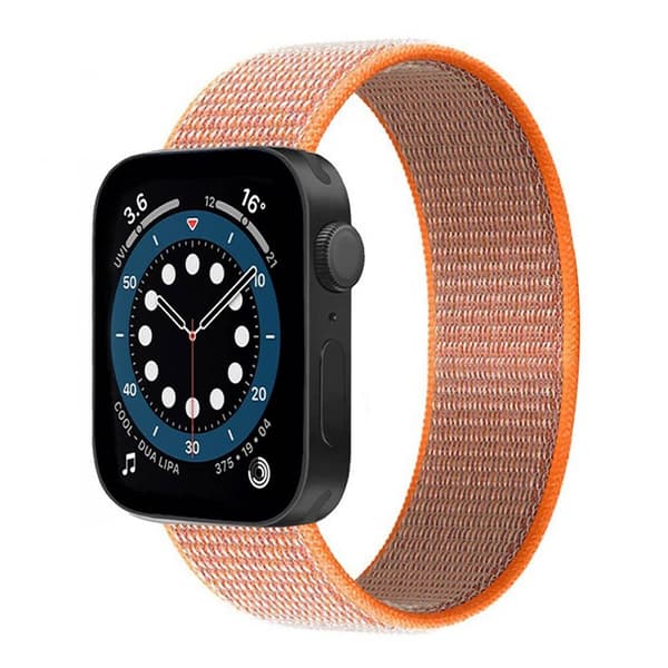 Nylon Armbånd Apple Watch 7 (45mm) -Spicy Orange