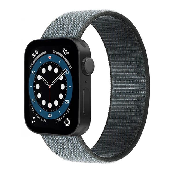 Nylon Armband Apple Watch 7 (45mm) -Storm Grey