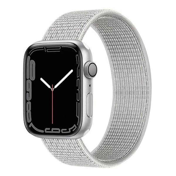 Nylon Armbånd Apple Watch 7 (45mm) -Summit White
