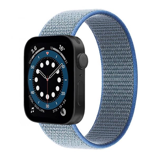 Nylon Armband Apple Watch 7 (41mm) -Tahoe Blue