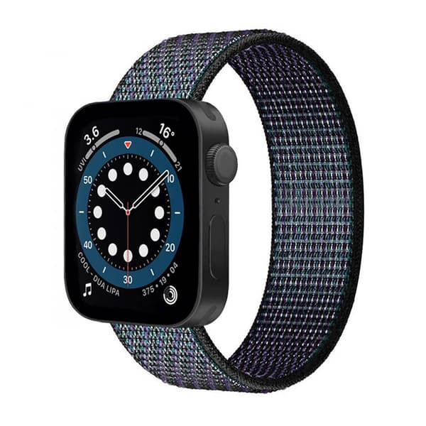 Nylonrannekoru Apple Watch 7 (41mm) -Glowing Grapes