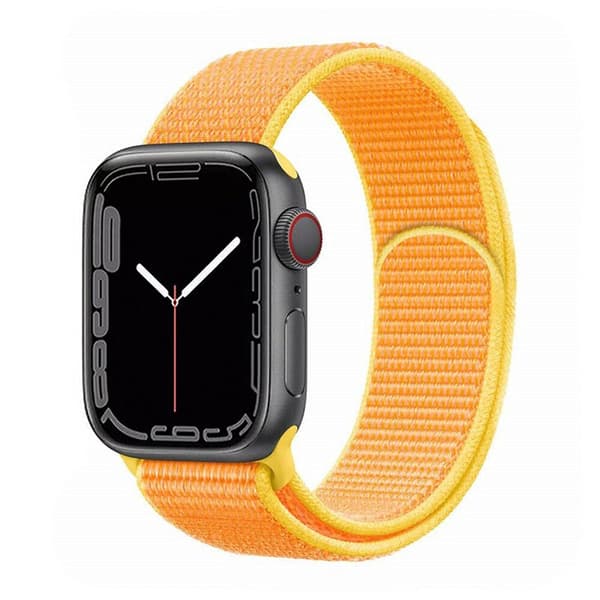 Nylon Armbånd Apple Watch 7 (41mm) -Canary Yellow