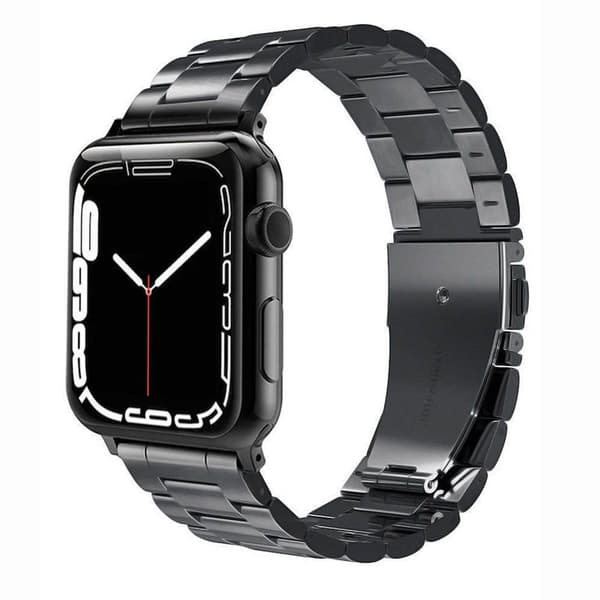 Armband rostfritt stål Apple Watch 7 (41mm) - Svart