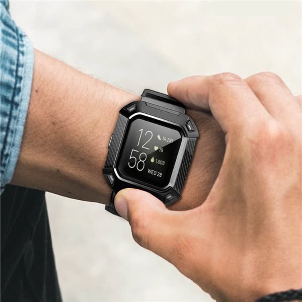 SUPCASE UB Pro armbånd Fitbit Versa 2 - Svart