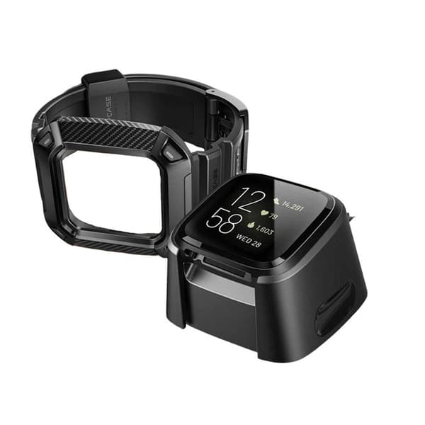 SUPCASE UB Pro ranneke Fitbit Sense - Musta