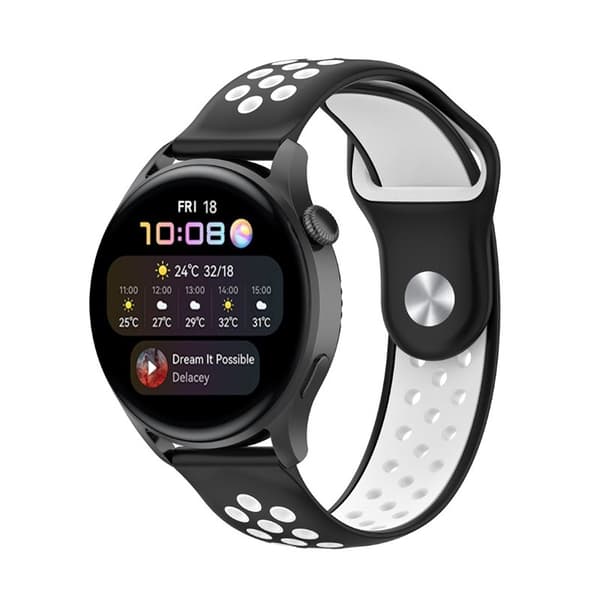EBN Sport armbånd Huawei Watch 3 - Svart/hvit