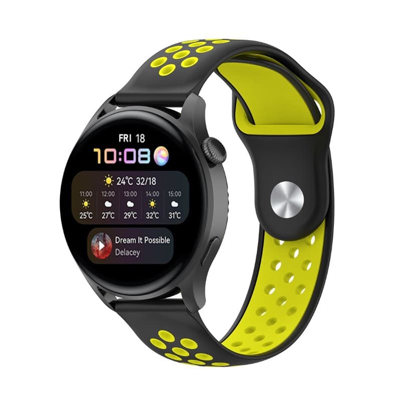 EBN Sport Armband Huawei Watch 3 Pro - Svart/gul