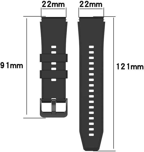 INF Huawei Watch GT2 Pro rannekoru silikoni Musta