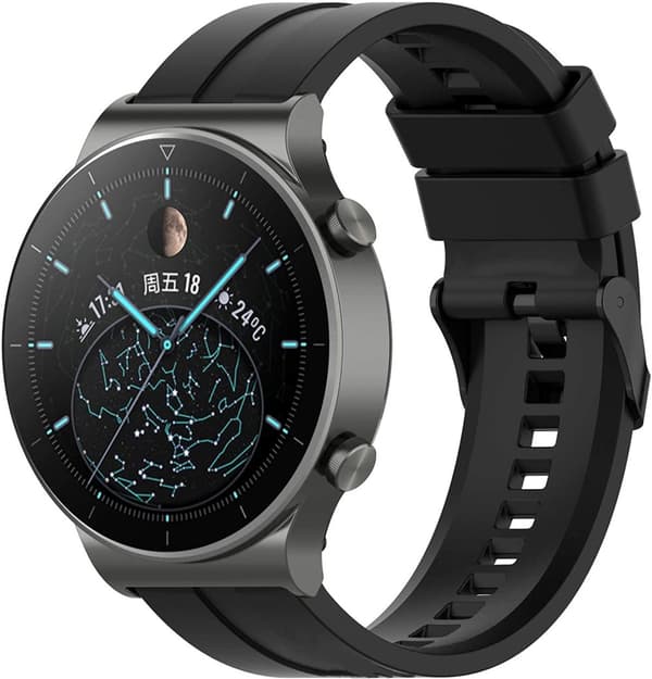 INF Huawei Watch GT2 Pro rannekoru silikoni Musta